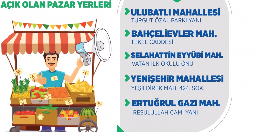 HALİLİYE’DE KURULACAK PAZAR YERLERİ