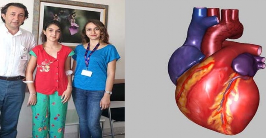 Delik kalbi koltuk altından yapılan ameliyatla kapatıldı