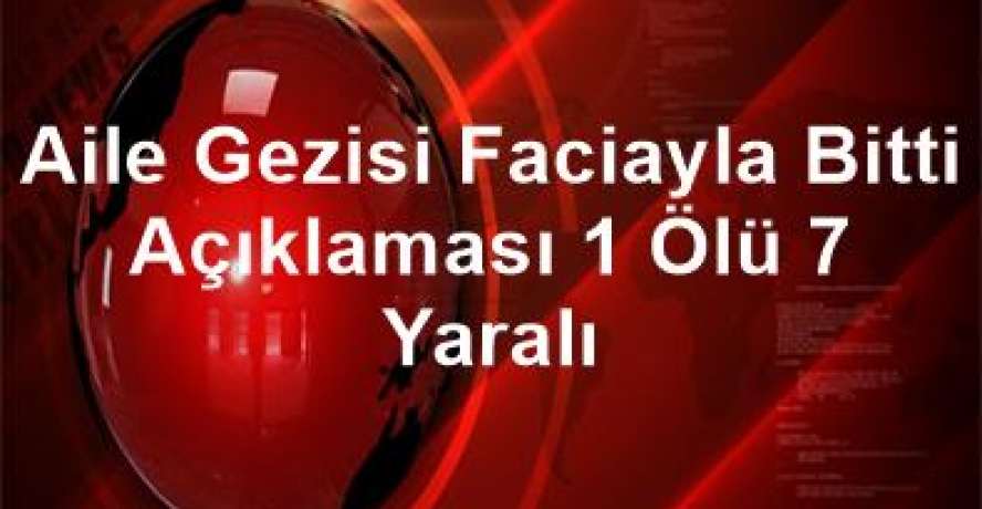 Aile Gezisi Faciayla Bitti: 1 Ölü, 7 Yaralı