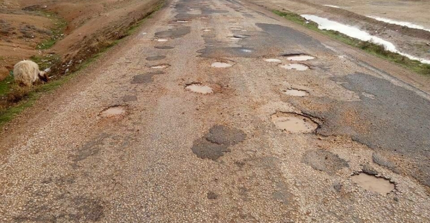 Ceylanpınar-Akçakale Yolu Sürücülere Zor Anlar Yaşatıyor