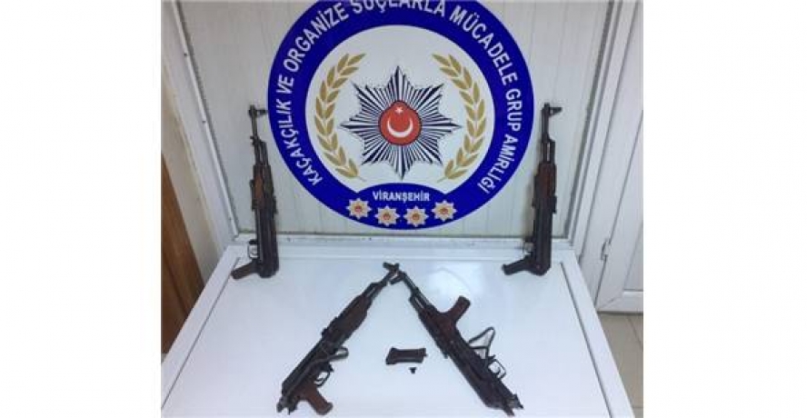 Viranşehir’de 4 kalaşnikofla yakalanan 2 şüpheli tutuklandı