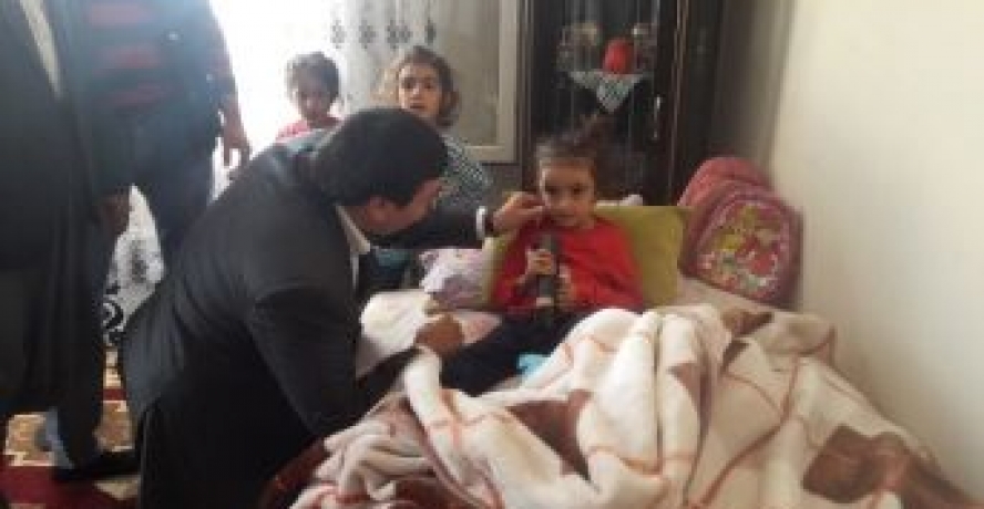 Başkan İlhan Çelik, kazada yaralanan öğrencileri ziyaret etti