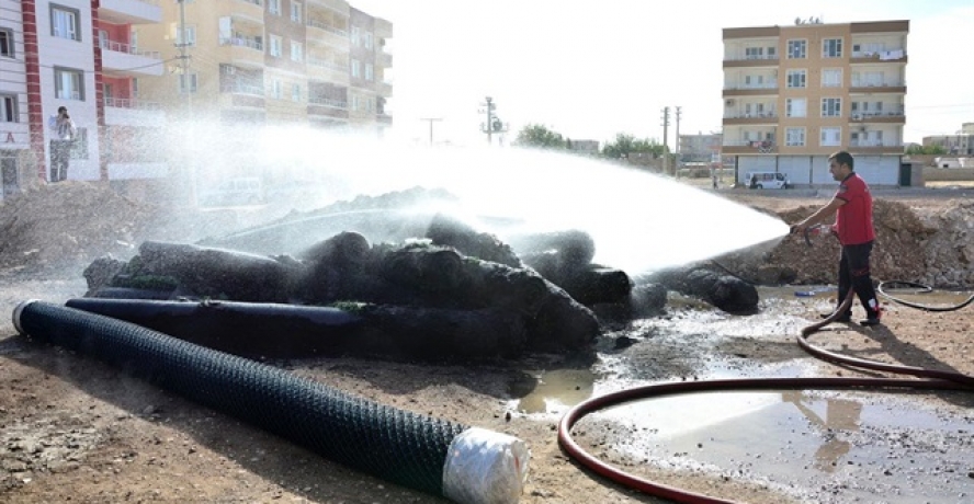 Ceylanpınar’da spor kompleksinde yangın