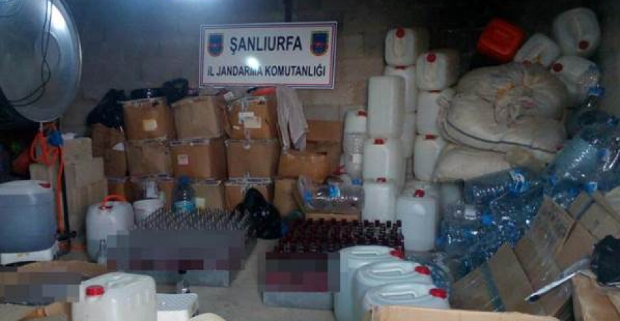 Şanlıurfa’da sahte içki operasyonunda 3 gözaltı