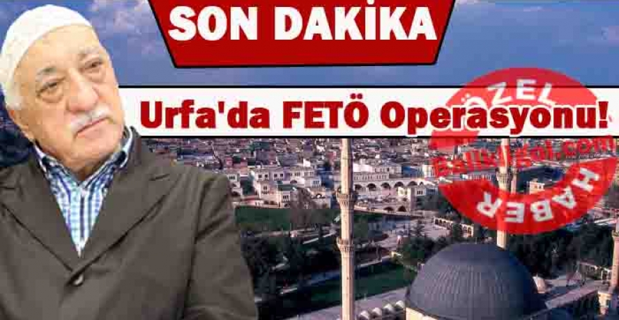 Şanlıurfa’da FETÖ operasyonu