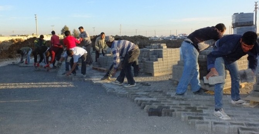 Harran’da Parke Döşeme Çalışması Devam Ediyor
